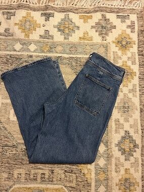 J.Crew Petite slim-wide jean with stacked buttons Size 26